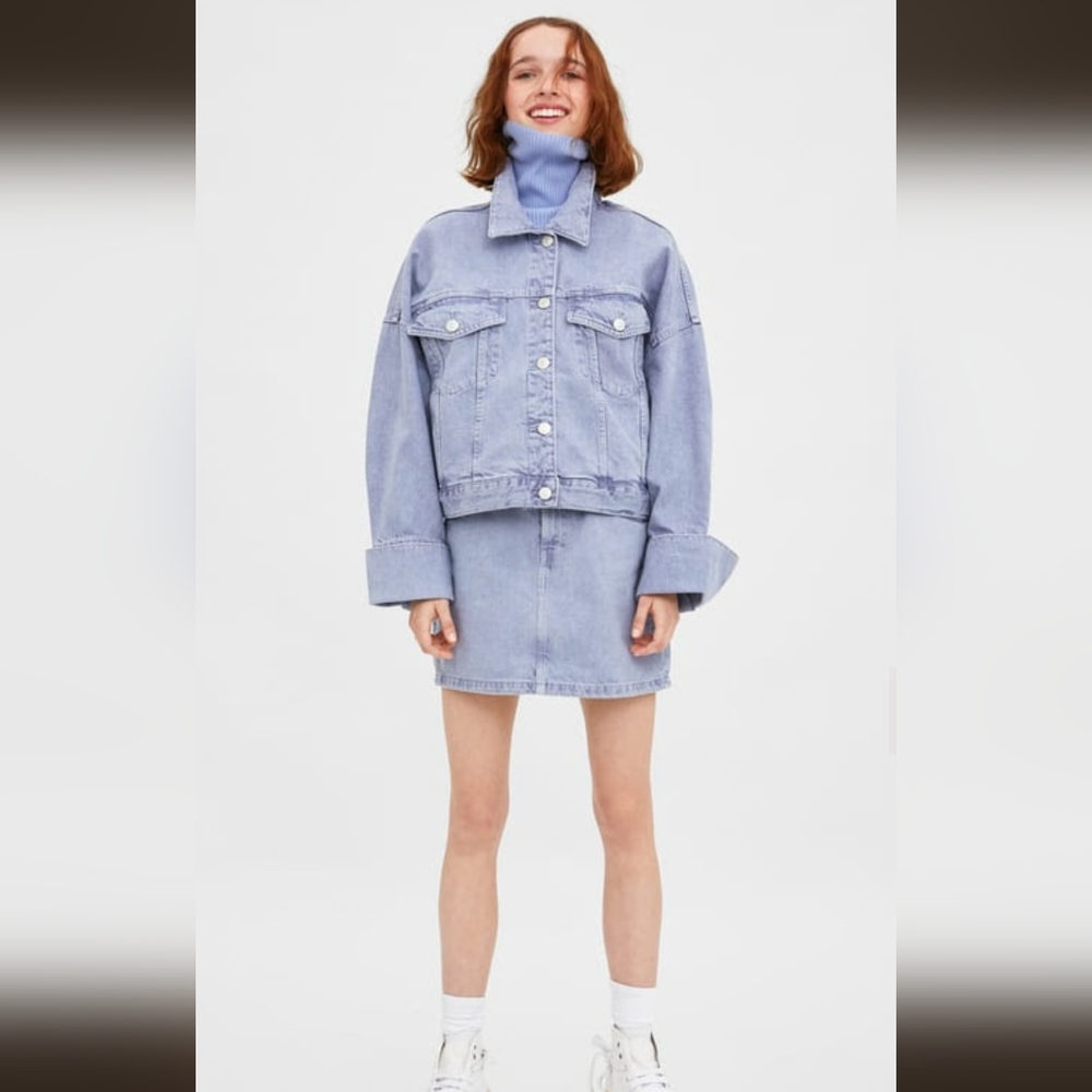 Zara colored denim jacket S-M
